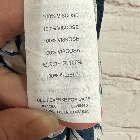 J. CREW blue white halter viscose lightweight beach vacay maxi dress, sz S, GUC - Picture 6 of 8